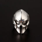 Retro Spartan Mask Large Ring For Men Punk Gothic Rock Hiphop Open Ring Biker Accessories Designer Jewelry Gift For Man