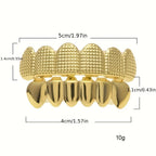 Textured Grid Teeth Braces Stickers — Upper & Lower Decorative