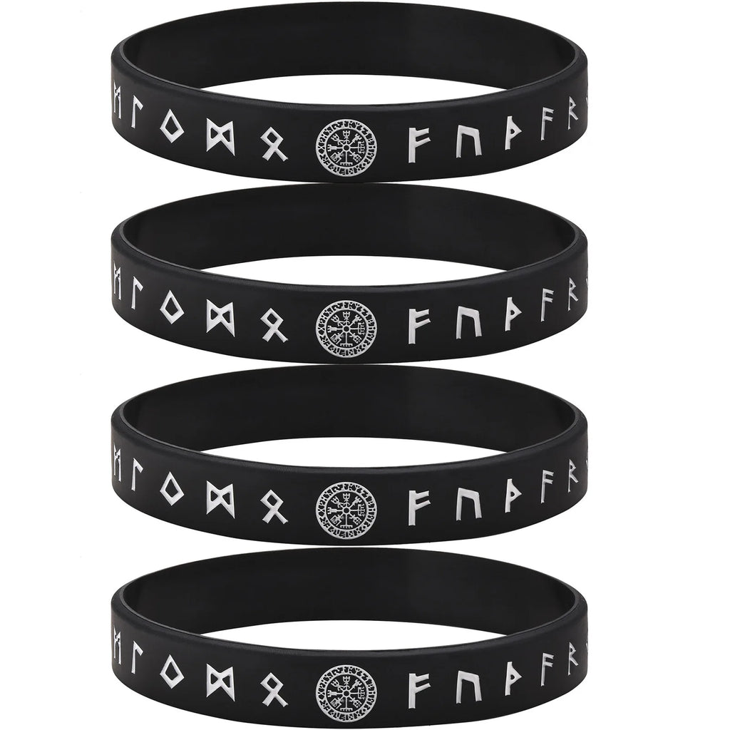 Viking Compass Silicone Bracelet 12mm