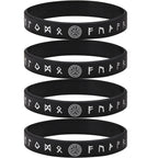Viking Compass Silicone Bracelet 12mm