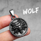 Wolf King Pendant Necklace Stainless Steel