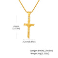 Religious Cross Jesus Pendant Necklace for Men Women, Non-Fading Stainless Steel Chains Choker, Prayer Faith Jewelry