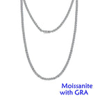 S925 Stering silver D VVS1 Moissanite Tennis Necklace 3/4/5/6mm GRA for Women Man Jewellery Zircon