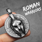 Roman Warrior Stainless Steel Pendant Necklace