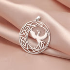 Dawapara Phoenix Pendant for Necklace Earrings Mythology Animal Stainless Steel Charms for Jewelry Making Religious Gift