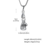 Retro Boxing Gloves Pendant Necklace — Stainless Steel