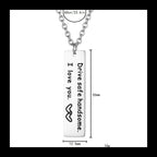 Letter Pendant Necklace — Stainless Steel