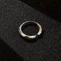 Retro Tang Grass Pattern Spearhead Adjustable Open Ring For Men Silver-plated Copper Punk Gothic Edgy Jewelry Accessories Gift