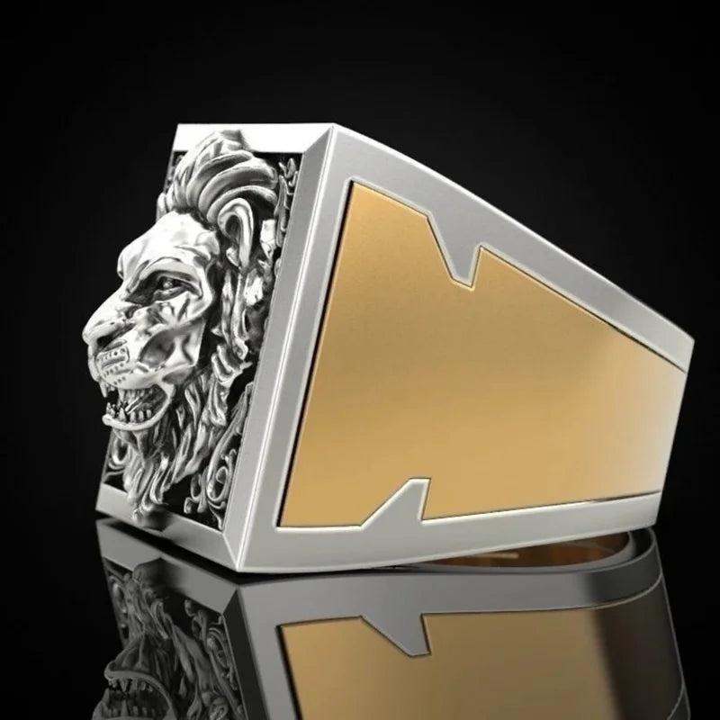 Lion Head Storage Ring — Stainless Steel