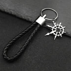Gothic Silver Boomerang Keychain — Stainless Steel