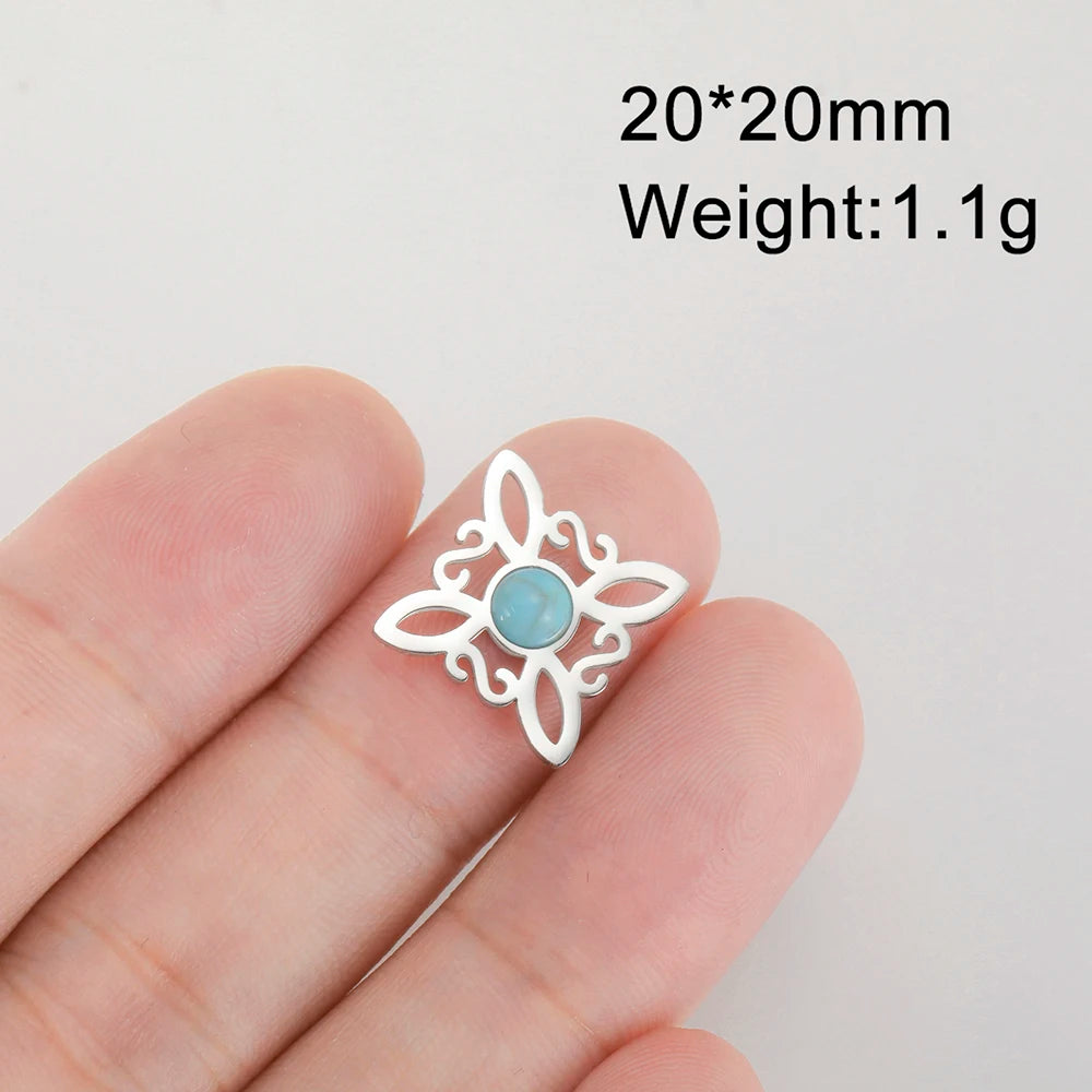 Trinity Witch Knot Charm Pendant — Steel