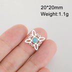 Trinity Witch Knot Charm Pendant — Steel