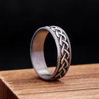 Viking Steel Ring Vintage Celtic Knot 316L Punk
