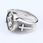 Cross Jesus Ring — 925 Silver