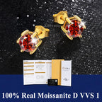 Moissanite Studs Earrings Pass Diamond tester Pen For Men Women 18K Platinum Plated Bride Wedding Gemstone 925 Silver Earrings