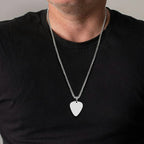 Guitar Pick Pendant Necklace — Stainless Steel