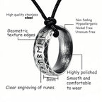 Viking Rune Stainless Steel Pendant Necklace