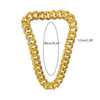 Hip Hop Gold Color Big Acrylic Chunky Chain Necklace For Men Punk Oversized Large Plastic Link Chain Men's Jewelry