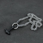 Viking amulet Jewelry Nordic viking rune with thor hammer pendant necklace with stainless steel -king chain