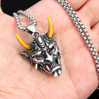 Gothic Ghost Skull Stainless Steel Pendant Necklace
