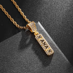 Zircon Long Pendant Necklace — Zinc Alloy