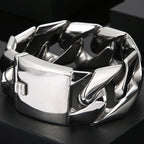 Black 31MM Chunky Cuban Link Chain Bracelet for Men Heavy Stainless Steel Men's Bracelets Birthday Gifts for Dad