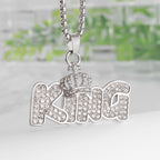 Hip Hop Rock Rapper Blessing Alphabet Pendant Necklace for Personality Men Fashion Street Trend Jewelry Accessories Gift