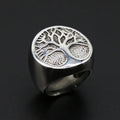Viking Tree of Life Amulet Ring for Men — Stainless Steel