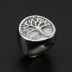 Viking Tree of Life Amulet Ring for Men — Stainless Steel