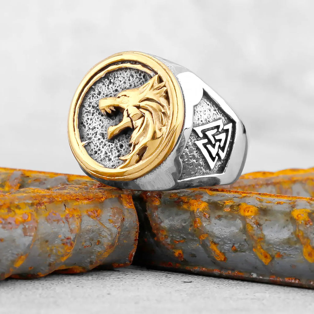 Ring Viking Wolf Stainless Steel