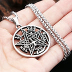 Steel Pendant Vintage Punk Witchcraft Pentagram