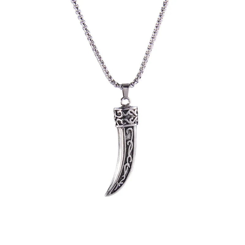 Wolf Steel Pendant Ethnic Style Retro Tooth Trend