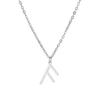 Viking Petite Rune Layering Necklace Elder Futhark Runes Feminine Delicate Norse Runic Pendants Minimalist Jewelry for Women