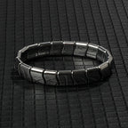 Hematite Therapy Stretch Bracelet — Mixed Metal