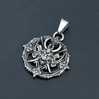 Samurai Oni Mask Pendant Necklace — Stainless Steel