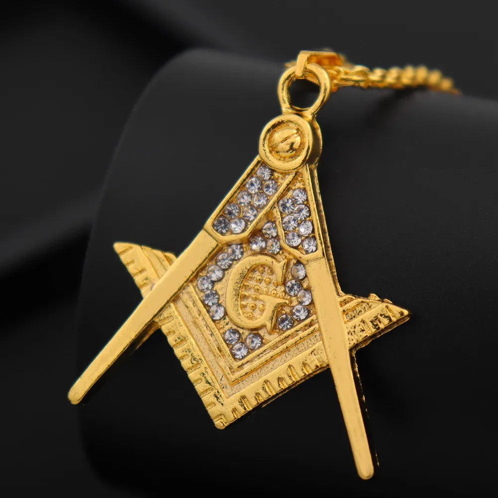 Masonic Pendant Necklace — Zinc Alloy