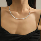New 925 Sterling Silver Necklace 5MM Side Chain for Men Women Wedding Jewelry Luxury Fashion Style Engagement High Quality Gifts