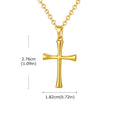 Minimalist Classic Cross Necklace for Men Women, Stainless Steel Chain Collar Necklace, Fashion Unisex Jewelry Gifts