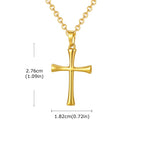 Minimalist Classic Cross Necklace for Men Women, Stainless Steel Chain Collar Necklace, Fashion Unisex Jewelry Gifts