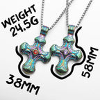 Cross Gemstone Pendant — Stainless Steel