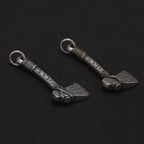 925 Sterling Silver Nordic Viking Axe Pendant Necklace Antiqued Retro Punk Celtic Trendy Male Boy Amulet Jewelry Gifts