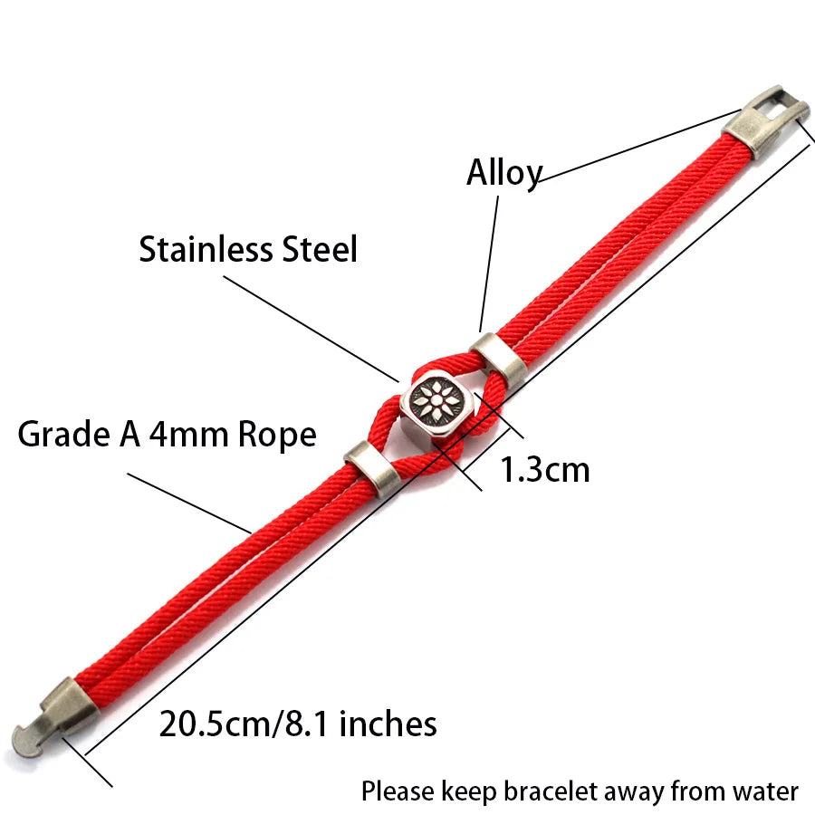 Nautical Surf Rope Bracelet — Adjustable Wrap Cord