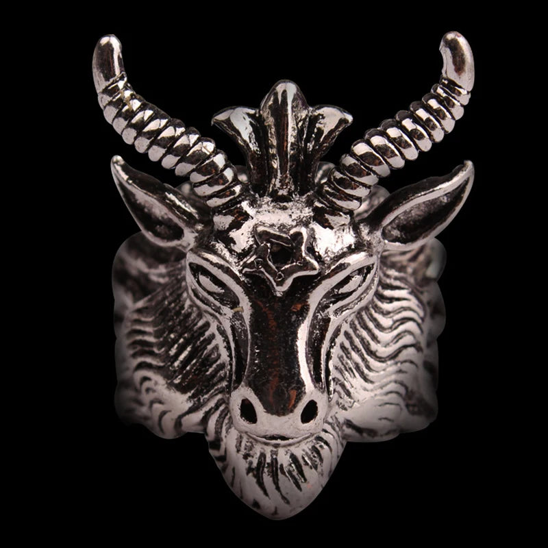 Sigil of Baphomet Open Ring — Stainless Steel