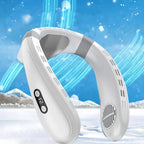 New Portable Neck Fan 5200mAh Neck Air Conditioner Rechargeable Semiconductor Cooling Fan Outdoor Personal Fan Wearable