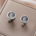 LIKGREAT Archangel Michael Cufflinks for Men Stainless Steel Cuff Links Religious Mythology Protection Amulet Jewelry Gifts