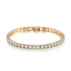 2026 New Hiphop Tennis Bracelets for Men Women Luxury Iced Out 4mm Zircon Crystal Gold Color Hand Chain Hippie Jewelry Gift