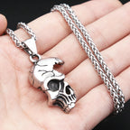 Skull Pendant Necklace — Stainless Steel