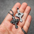 Satan Cross Pendant Necklace — Stainless Steel