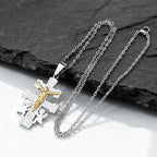 Orthodox Cross Pendant Necklace — Stainless Steel