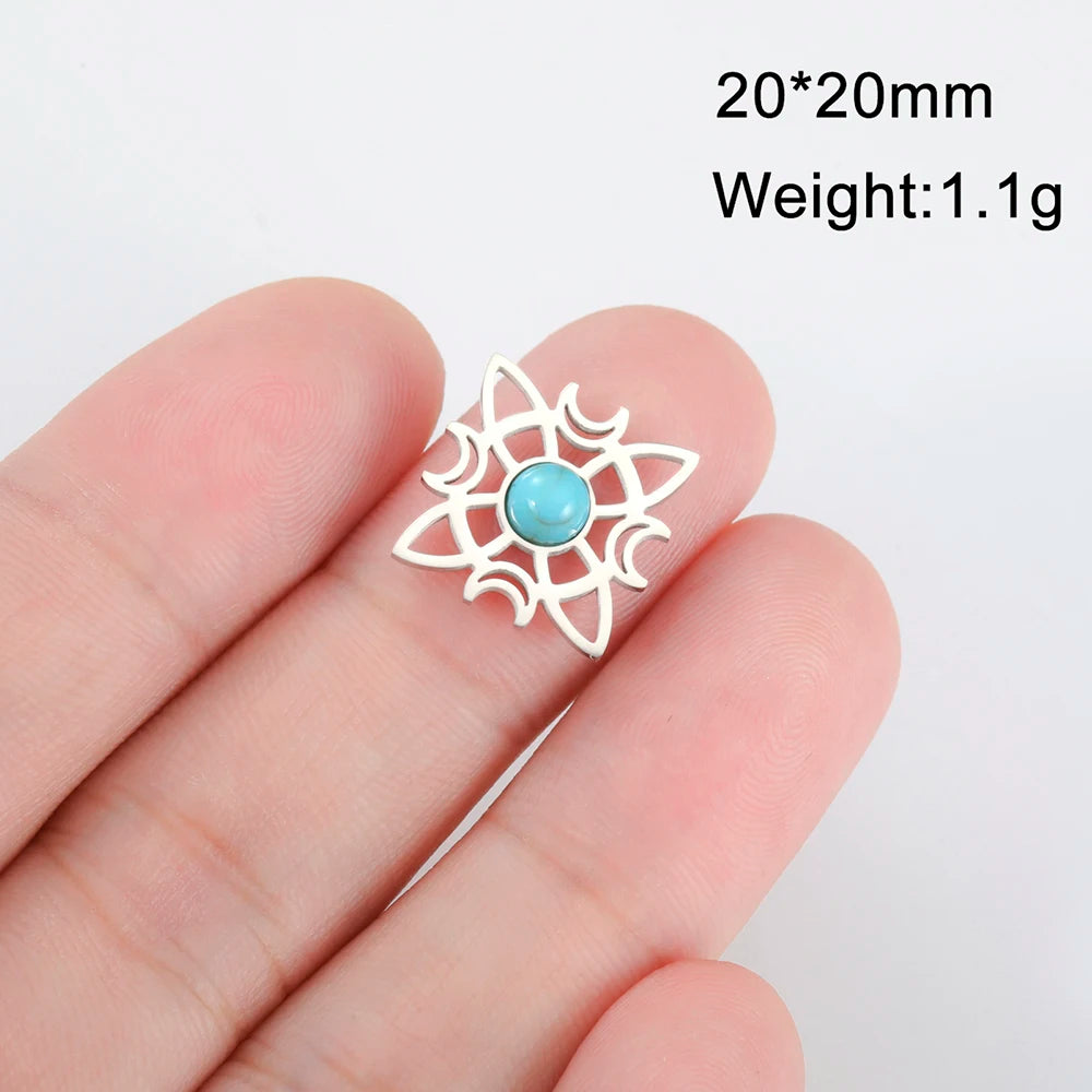 Trinity Witch Knot Charm Pendant — Steel